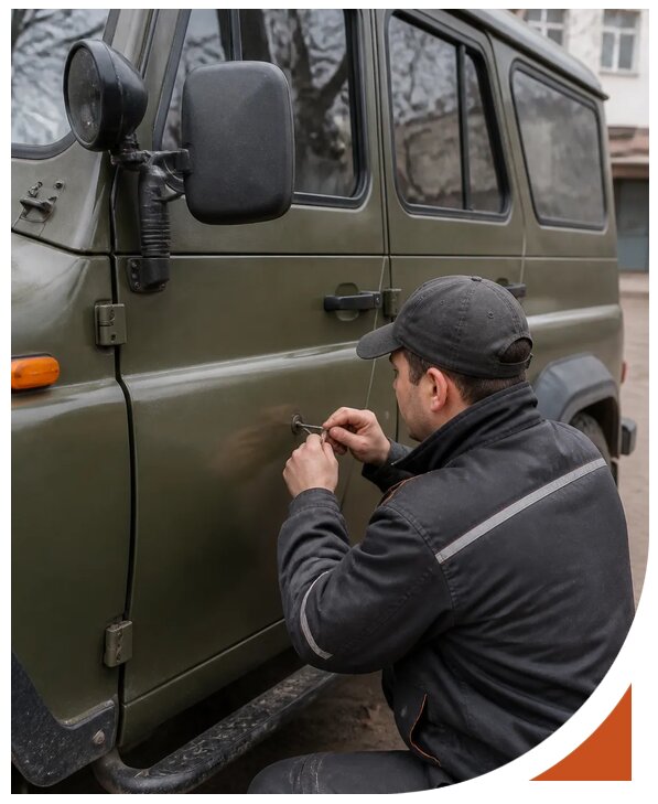 Профессиональное вскрытие автомобиля УАЗ без повреждений в Южном-Сахалинске